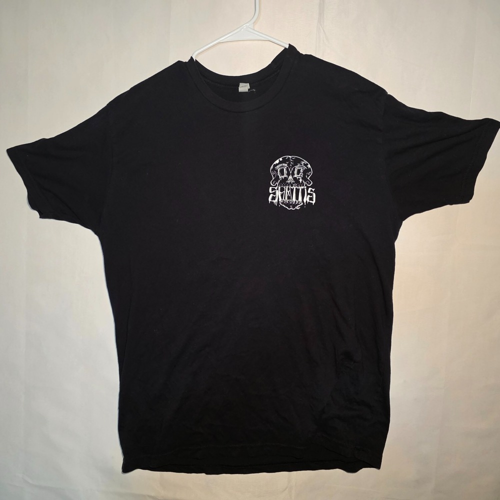 Next Level Apparel Black Graphic Skull T-Shirt Size XL 60/40 Cotton Blend Street